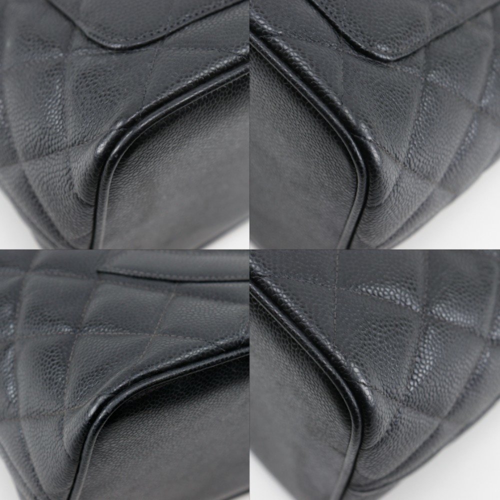 CHANEL Black Caviar Leather Logo Tote Bag - Picture 4 of 14